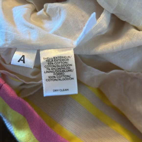 Ann Taylor Loft Corded Dobby Striped Sleeveless Shift Dress Barbiecore  Size 8 - Picture 8 of 8